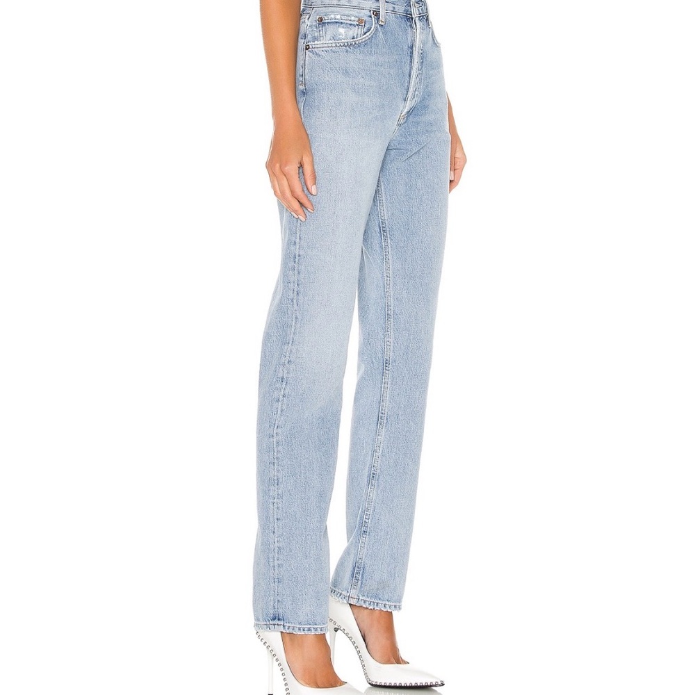 Agolde Women's Lana Jean in Denim Light - Picture 2 of 14